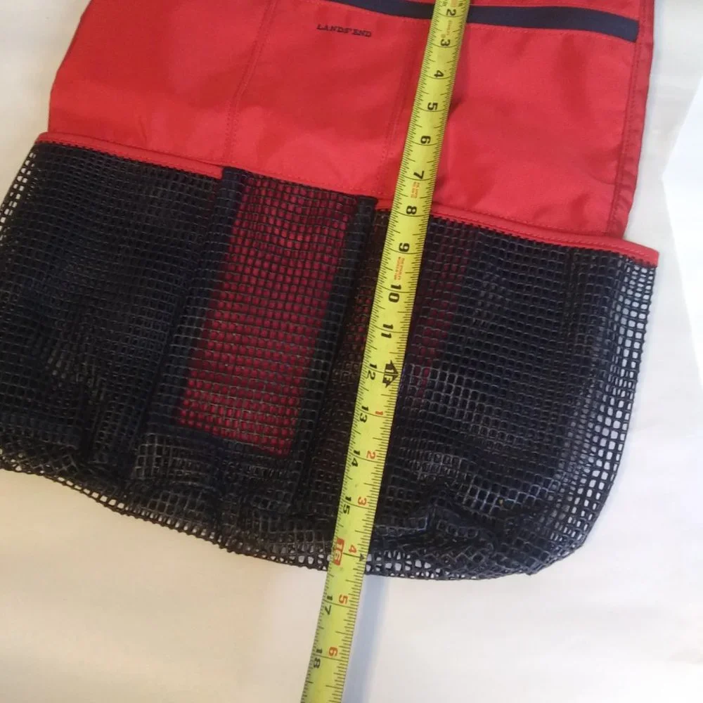 NWOT Lands End Kids rich red mesh beach bag